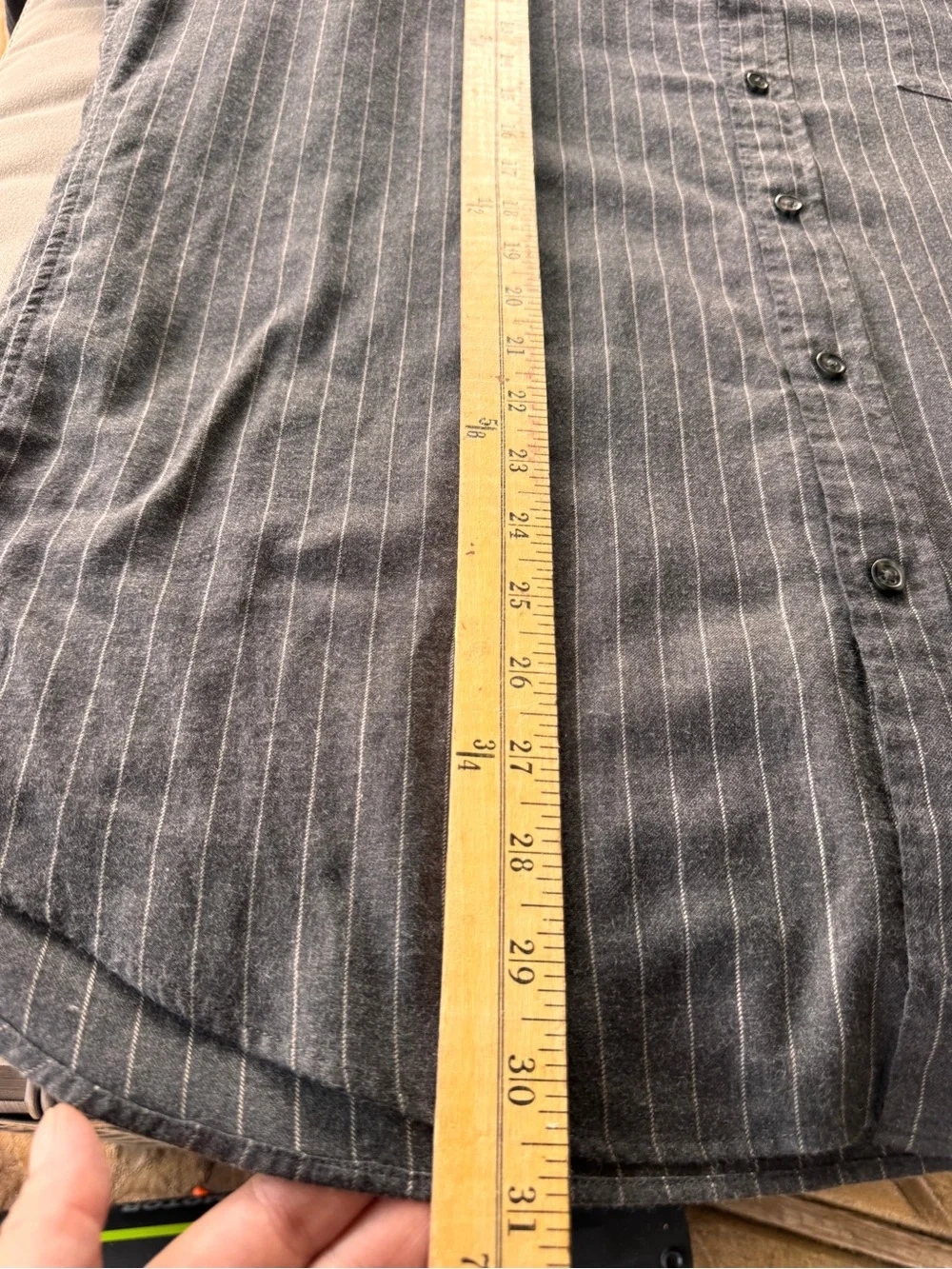 J.Crew Men’s XL Charcoal Gray Pinstripe Long Sleeve Button Up Shirt